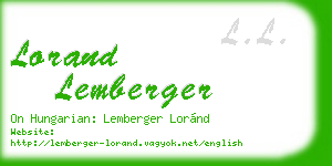lorand lemberger business card